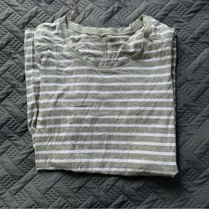 Gray Striped A.N.A. Long Sleeve Shirt